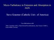 Micro-Turbulence in Emission and Absorption in AGN