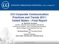 CCI Corporate Communication Practices and Trends 2011: United States  PowerPoint PPT Presentation