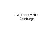 ICT Team visit to Edinburgh