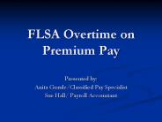 FLSA Overtime on Premium Pay