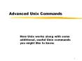 Advanced Unix Commands PowerPoint PPT Presentation