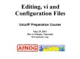 Editing, vi and Configuration Files PowerPoint PPT Presentation