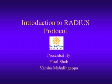 Introduction to RADIUS Protocol