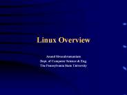 Linux Overview