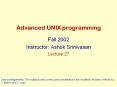 Advanced UNIX programming PowerPoint PPT Presentation