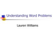Understanding Word Problems