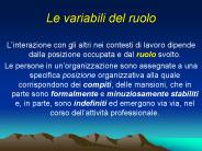 Le variabili del ruolo