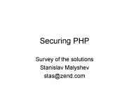 Securing PHP