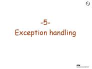 Exception handling
