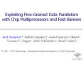 Exploiting Fine-Grained Data Parallelism with Chip Multiprocessors and Fast Barriers PowerPoint PPT Presentation