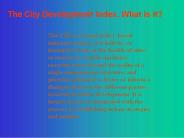 The City Development Index, What is it?