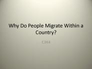 Why Do People Migrate Within a Country?