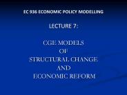 EC 936 ECONOMIC POLICY MODELLING