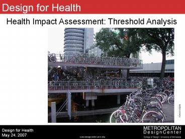 Health Impact Assessment: Threshold Analysis