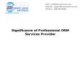 Significance of Professional ORM Services Provider PowerPoint PPT Presentation