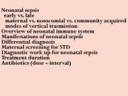 Neonatal sepsis