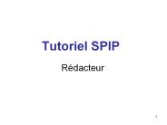 Tutoriel SPIP