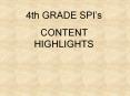4th GRADE SPI PowerPoint PPT Presentation