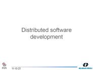 Selected Topics of Software Engineering -  Distributed Software Development