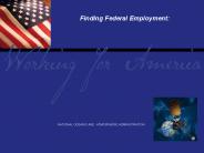 Finding Federal Employment: