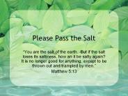 Please Pass the Salt