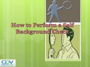 How to Perform a Self Background Check