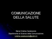 COMUNICAZIONE DELLA SALUTE