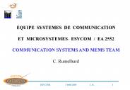 ESYCOM             5 avril 2005 C. R.   1