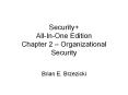 Security  All-In-One Edition Chapter 2  PowerPoint PPT Presentation