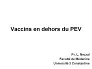 Vaccins en dehors du PEV