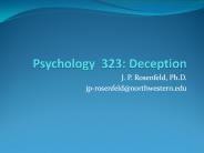 Psychology 323: Deception
