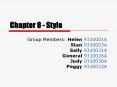 Chapter 8 - Style PowerPoint PPT Presentation