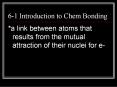 6-1 Introduction to Chem Bonding PowerPoint PPT Presentation