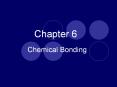 Chemical Bonding PowerPoint PPT Presentation