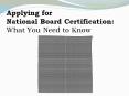 Applying for National Board Certification: What You Need to Know PowerPoint PPT Presentation