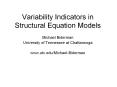Variability Indicators in Structural Equation Models PowerPoint PPT Presentation