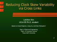 Reducing Clock Skew Variability via Cross Links