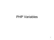 PHP Variables