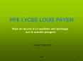 PPE LYCEE LOUIS PAYEN PowerPoint PPT Presentation