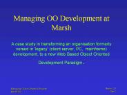 Managing Object-Oriented Projects