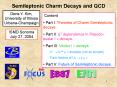 Semileptonic Charm Decays and QCD PowerPoint PPT Presentation