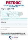 PETROC SPORTS MASSAGE KIT ORDER FORM PowerPoint PPT Presentation
