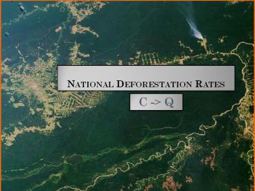 National Deforestation Rates