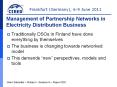 Management of Partnership Networks in Electricity Distribution Business PowerPoint PPT Presentation