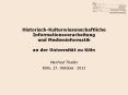 Historisch-Kulturwissenschaftliche Informationsverarbeitung und Medieninformatik an der Universit PowerPoint PPT Presentation
