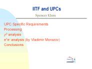 IITF and UPCs