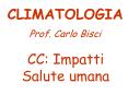CC: Impatti Salute umana PowerPoint PPT Presentation
