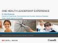 ONE HEALTH LEADERSHIP EXPERIENCE PowerPoint PPT Presentation