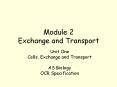 Module 2 Exchange and Transport PowerPoint PPT Presentation