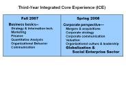 Third-Year Integrated Core Experience (ICE)